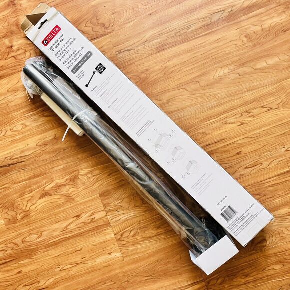 Delta Contemporary Grab Bar 24” 41824-BL with Concealed Mounting Matte Black - Picture 2 of 4